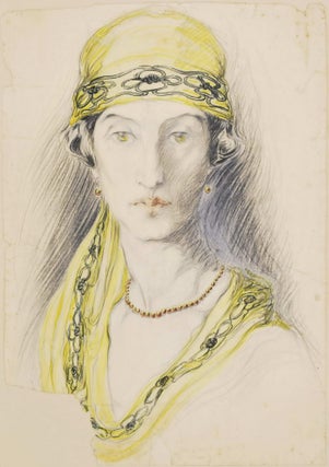 Item #CL198-77 [Art Nouveau Woman With Hat]. Margaret E. Campbell, 1891–1963 Australian