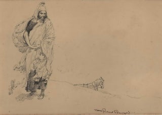 Item #CL198-78 [Desert Wanderer With Horse In Wait]. John Richard Flanagan, 1895–1964...