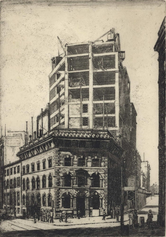 Item #CL198-89 Office Of “The Sydney Morning Herald” [Under Construction]. Sydney Ure Smith, 1887–1949 Aust.