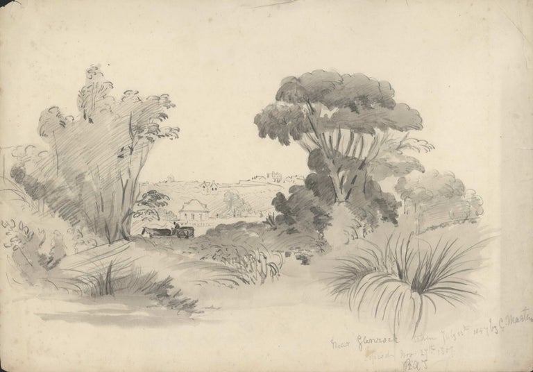 Item #CL199-29 Near Glenrock [NSW]. Rosalie Ann Thorne . After Conrad Martens, 1850–1927 Aust., 1801–1878 Brit./Aust.