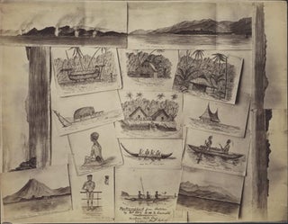 Item #CL199-41 Photographs Of Sketches Of Solomon Islands, Drawn Aboard HMS “Emerald”