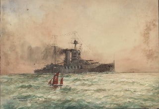 Item #CL199-76 HMS “Warspite”. William Minshall Birchall, 1884–1941 Brit