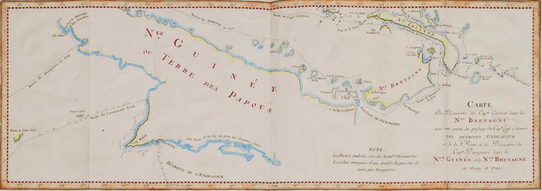 Item #CL199-8 Carte Des Decouvertes Du Captain Carteret Dans La Nouvelle Bretagne [New Britain & New Guinea]