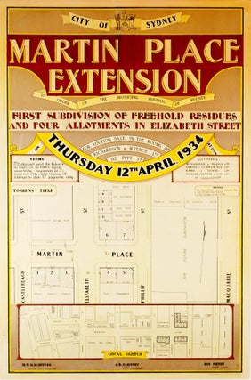 Item #CL200-24 Martin Place Extension. First Subdivision Of Freehold Residues And Four...