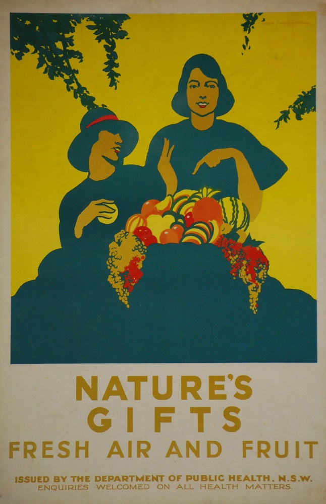 Item #CL200-25 Nature’s Gifts. Fresh Air And Fruit. Sheila Farquharson Wyllie, 1914–1980 Aust.