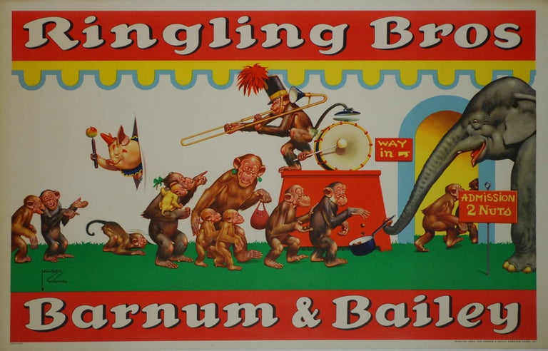 Item #CL200-33 Ringling Bros. Barnum & Bailey. Lawson Wood, 1878–1957 Brit.