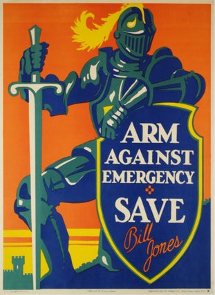 Item #CL200-9 Bill Jones [Says] “Arm Against Emergency. Save”