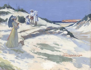 Item #CL201-23 [Beach Scene With Mother And Three Children]. Norman Rutherford,...