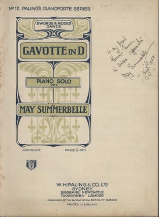 “Ave Maria” Written Specially For And Sung By Madame Melba” and “Gavotte In D: Swords & Roses Dance”