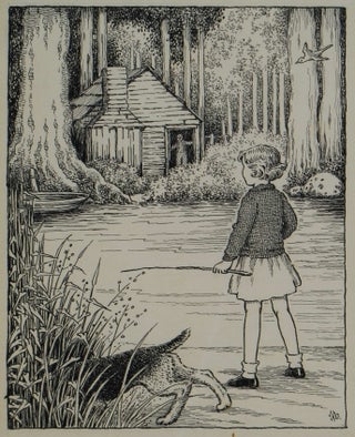 Item #CL201-30 [Young Girl With Dog By A River]. Ida Rentoul Outhwaite, 1888– 1960 Aust