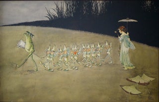 Item #CL201-31 [Frog Teacher Leading Elf Pupils While Fairy Looks On With Opera Glasses]....