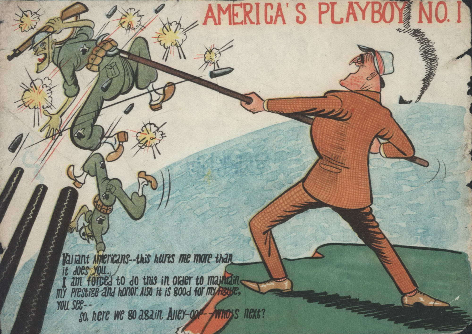 1943 WW2 America Australia Asia Pacific War Fight Japan Propaganda Poster - Original Vintage #459