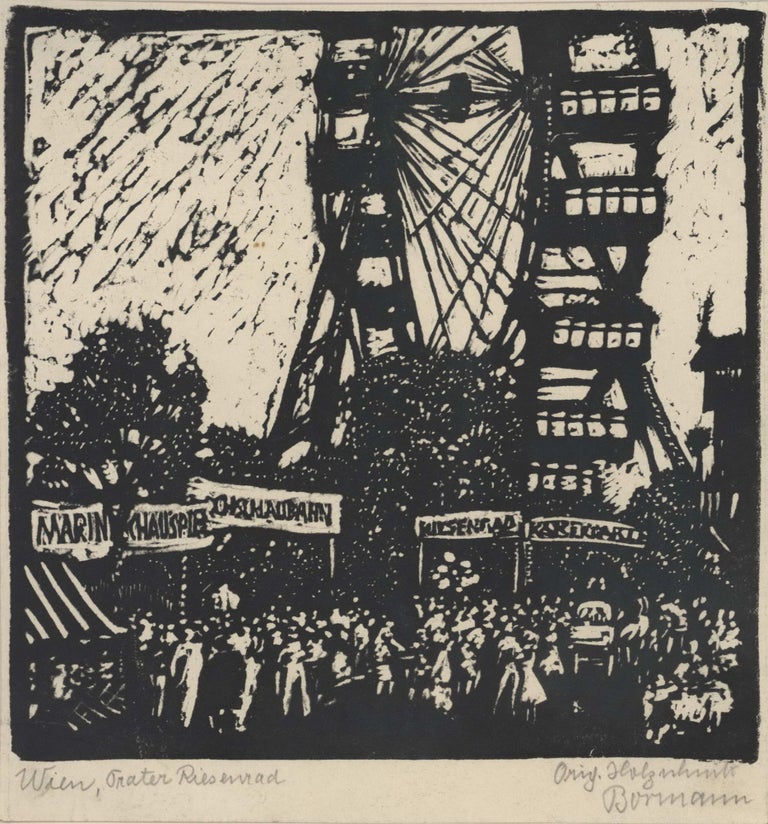 Item #CL202-27 Wien, Prater Riesenrad [Vienna Giant Ferris Wheel]. Emma Bormann, 1887–1974 Austrian.