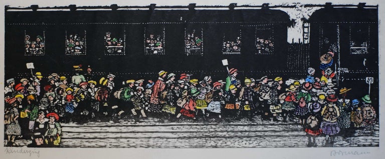 Item #CL202-28 Kinderzug [Children’s Train, Vienna]. Emma Bormann, 1887–1974 Austrian.