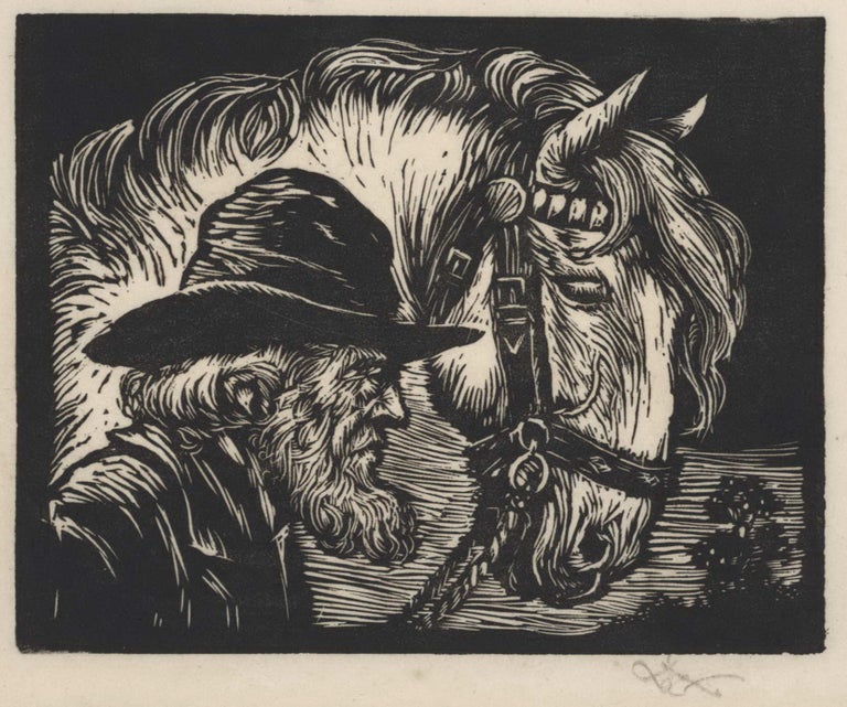 Item #CL202-32 [Man And Horse]. Anton Lock, 1893–1979 Brit.
