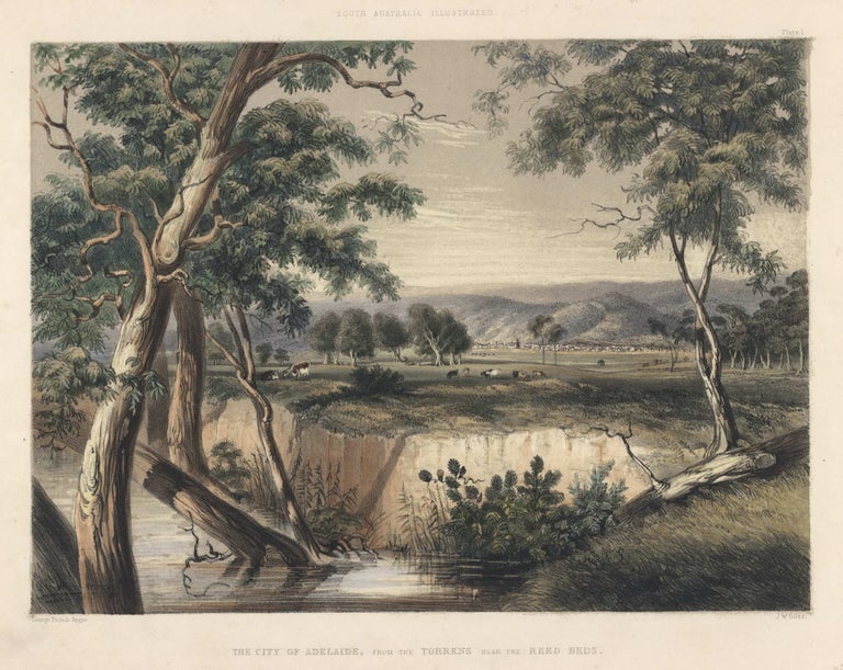 Item #CL202-7 The City Of Adelaide, From The Torrens Near The Reed Beds [SA]. After George French Angas, 1822–1886 Brit./Aust.