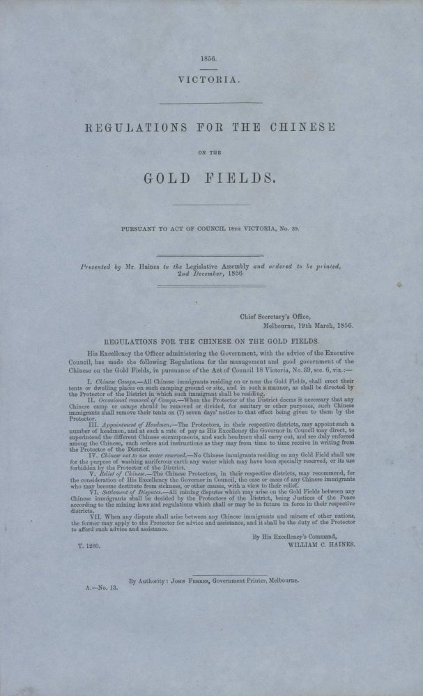 Item #CL202-9 Chinese On The Goldfields In Australia