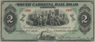 South Carolina Rail Road Company Fare Tickets, USA