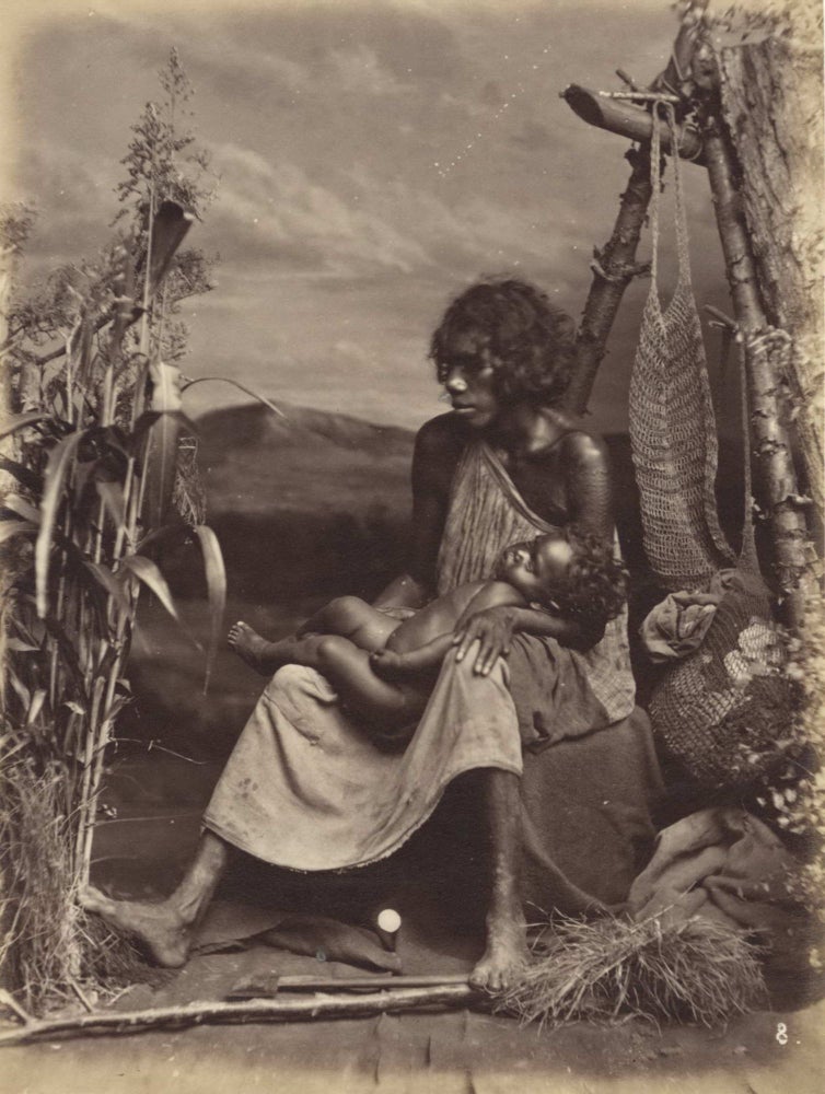 Item #CL203-6 Studio Tableaux Of Aboriginal Mother And Sleeping Child. J W. Lindt, 1845–1926 Aust.