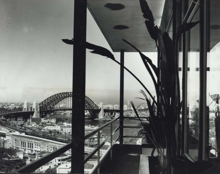 Item #CL204-11 [View Of Sydney Harbour From Roof Garden, ICT Centre, North Sydney]. Max Dupain, 1911–1992 Aust.
