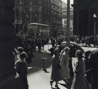 Item #CL204-5 [Pedestrians And Bus, Martin Place And George Street, Sydney]. Max Dupain,...
