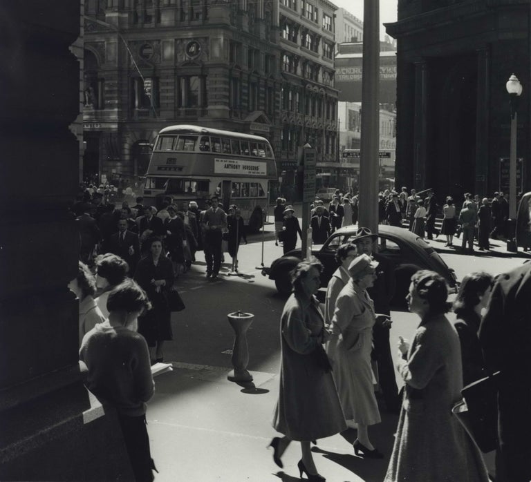 Item #CL204-5 [Pedestrians And Bus, Martin Place And George Street, Sydney]. Max Dupain, 1911–1992 Aust.