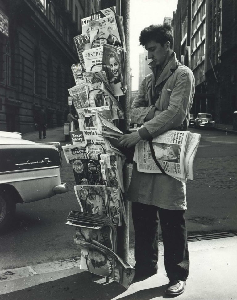 Item #CL204-7 [Newsstand In Hunter Street, Looking Towards O’Connell Street, Sydney]. Max Dupain, 1911–1992 Aust.
