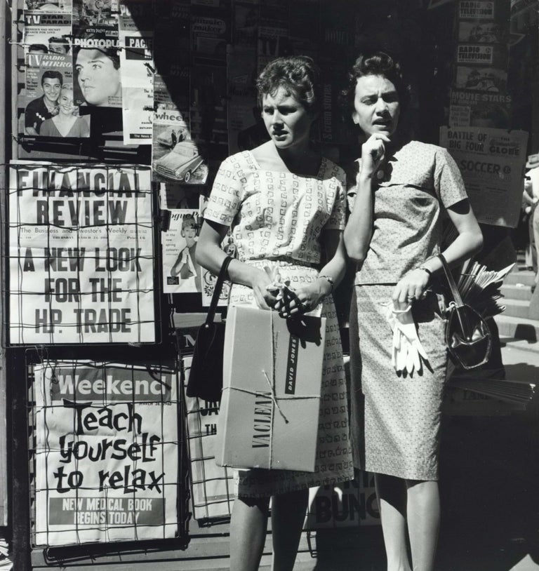 Item #CL204-9 [Two Women At Newsstand In Front Of GPO, Martin Place, Sydney]. Max Dupain, 1911–1992 Aust.