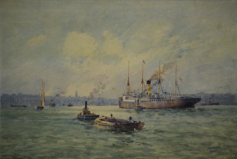 Item #CL205-25 Sydney Harbour. Frederick James ‘Fred’ Elliott, 1864–1949 Aust.