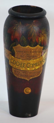 Item #CL205-39 Pokerwork Vase, Souvenir From Coo-ee Comedy Co