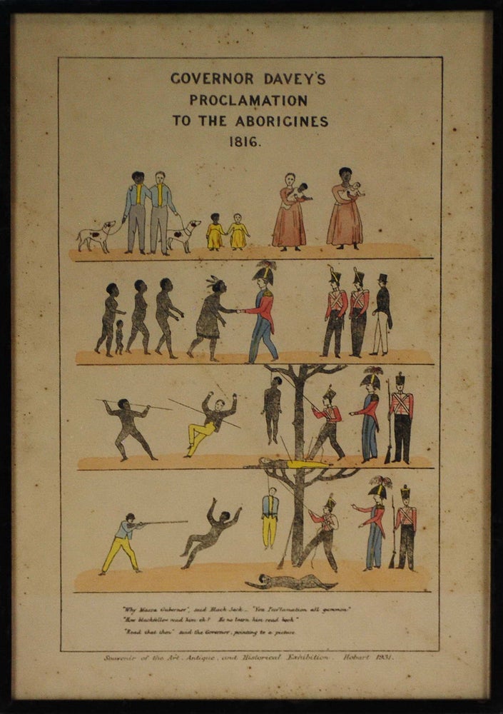 Item #CL205-40 Governor Davey’s Proclamation To The Aborigines, 1816. After George Frankland, 1800–1838 British.