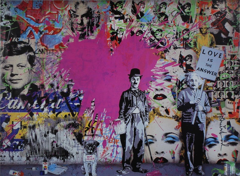 Item #CL205-57 “Love Is The Answer”. Mr Brainwash, b.1966 French/Amer.