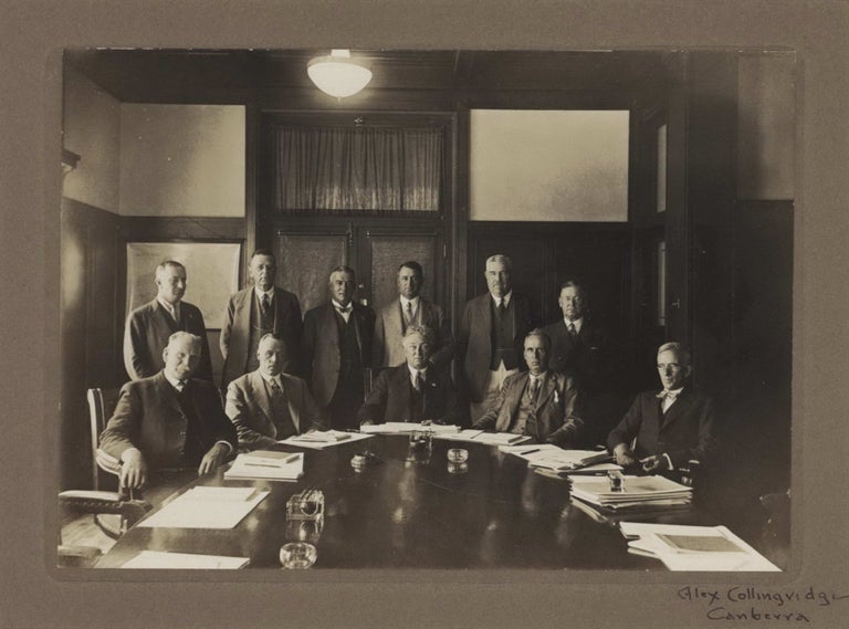 Item #CL206-43 [Swearing In Of Joseph Lyons, 10th Prime Minister And His Cabinet, Canberra]. Alexander Collingridge, d.1942 Aust.