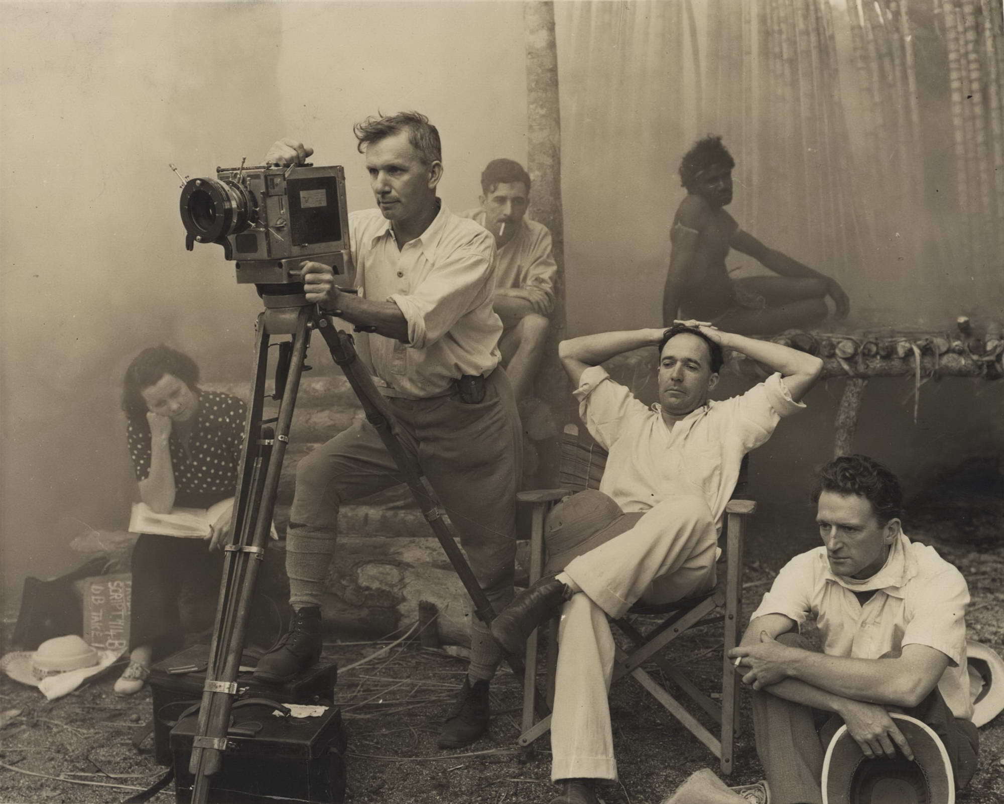 Cheauval Australian Filmmaker Charles Chauvel During Filming Of “Uncivilised”