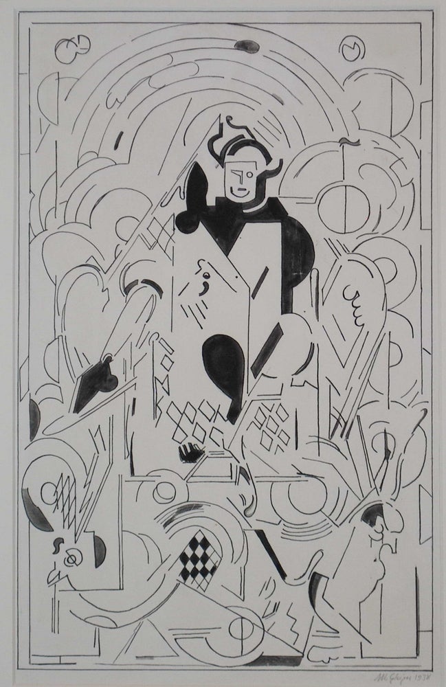 Item #CL207-27 Composition Projet De Vitrail [Stained Glass Project]. Albert Gleizes, 1881–1953 French.
