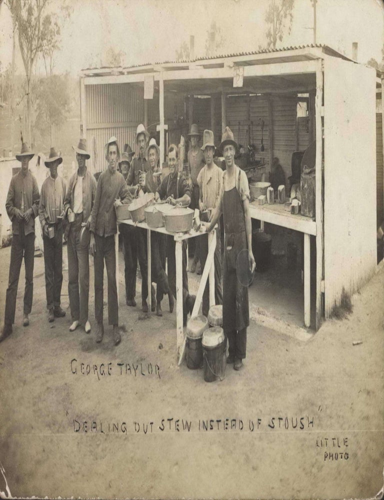 Item #CL208-18 George Taylor &ldquo;Dealing Out Stew Instead Of Stoush&rdquo;. John Albert Little, Jack, c1868&ndash;1953 Aust.