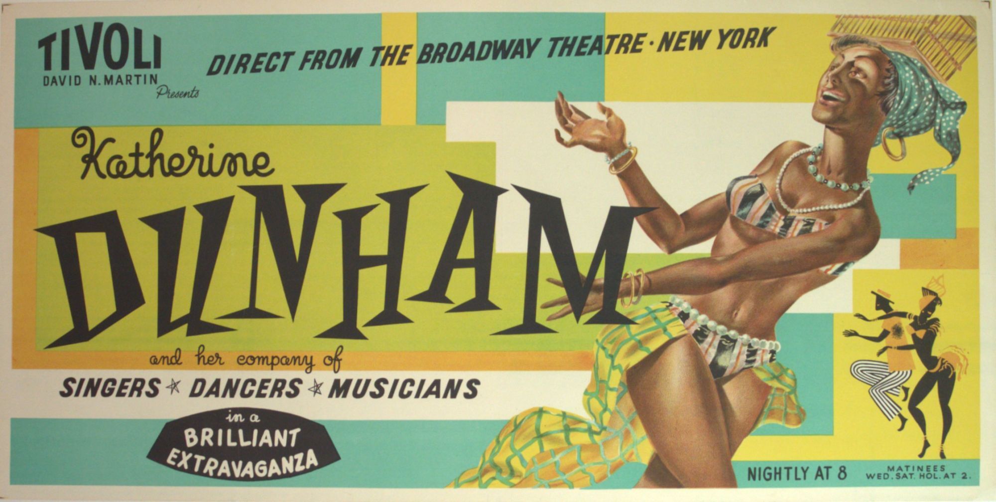 Katherine Dunham and her company of singers, dancers, musicians