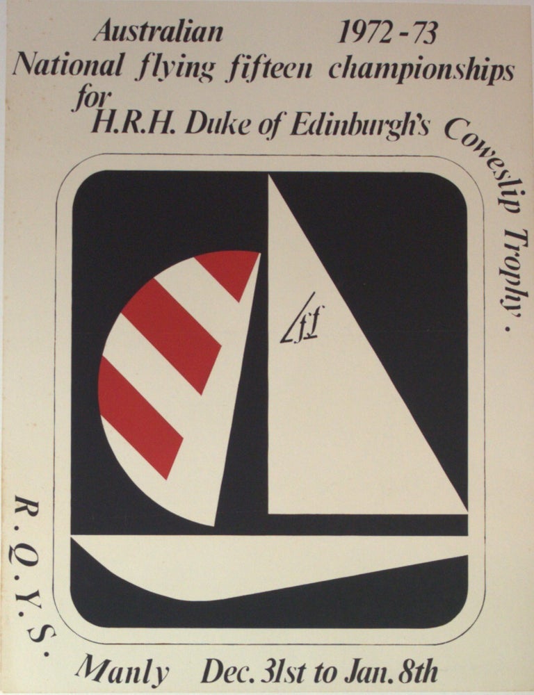 Item #CL209-53 Australian National Flying fifteen Chamionships for H.R.H Duke of Edinburgh's Coweslip Trophy.