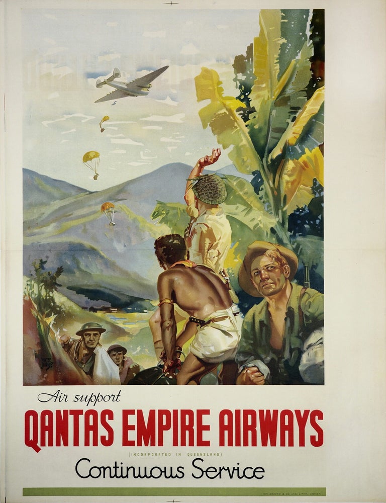 Item #CL210-10 Air Support. Qantas Empire Airways. Continuous Service. Walter Jardine, Aust.