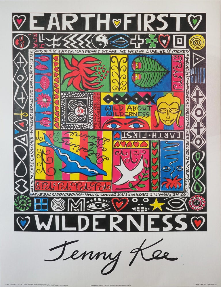 Item #CL210-77 Earth First. Wilderness. Jenny Kee, b.1947 Aust.